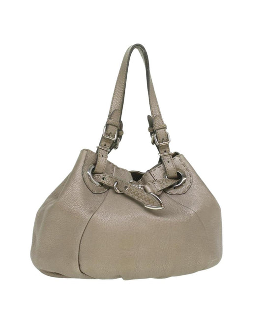 Silver Leather Fendi Handbag
