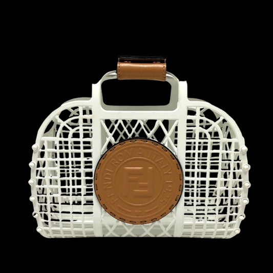 White Canvas Fendi Handbag
