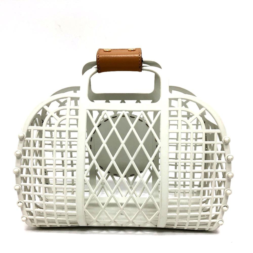 White Canvas Fendi Handbag