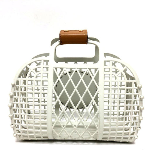 White Canvas Fendi Handbag
