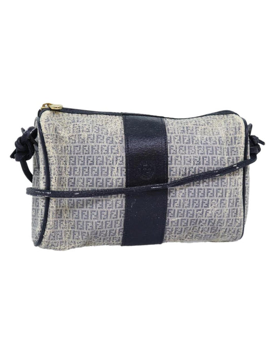 White Canvas Fendi Shoulder Bag