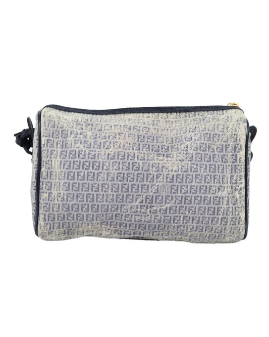 White Canvas Fendi Shoulder Bag