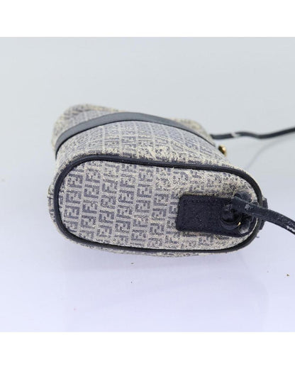 White Canvas Fendi Shoulder Bag