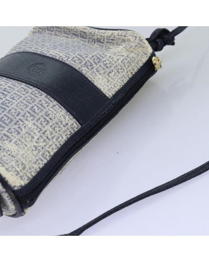 White Canvas Fendi Shoulder Bag