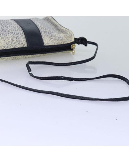 White Canvas Fendi Shoulder Bag