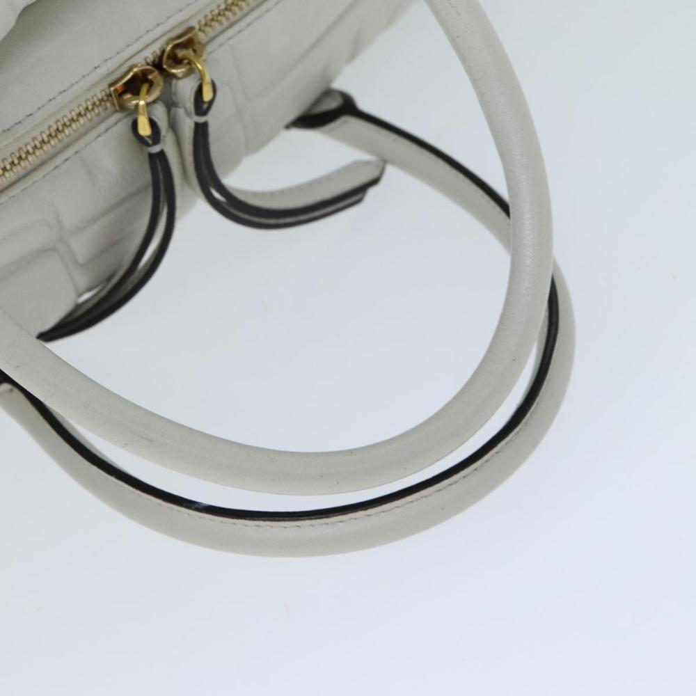 White Leather Fendi Handbag