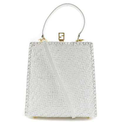 White Leather Fendi Handbag