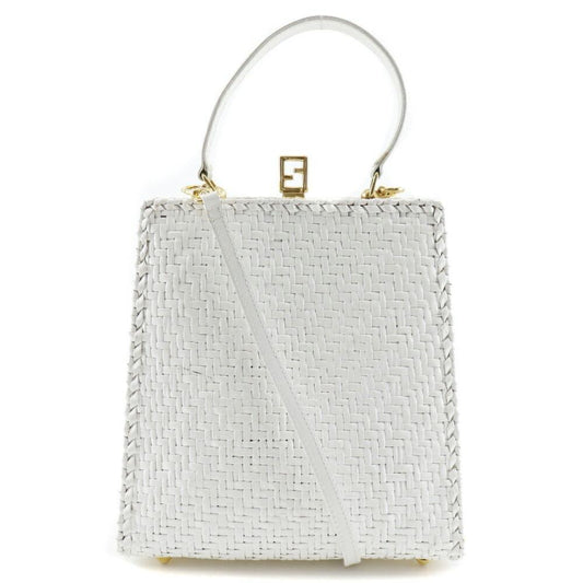 White Leather Fendi Handbag