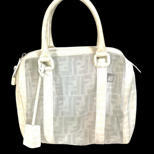 White Leather Fendi Handbag