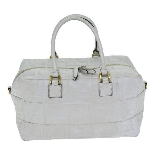 White Leather Fendi Handbag
