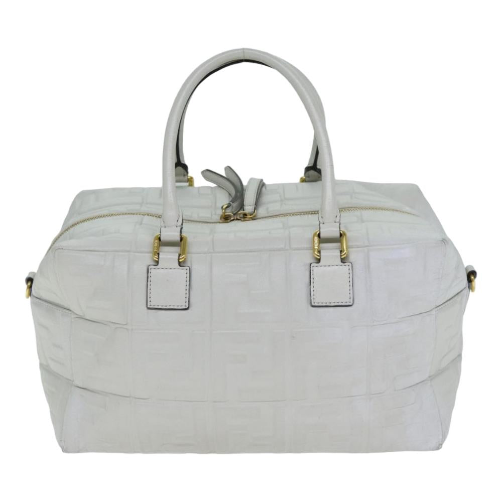 White Leather Fendi Handbag