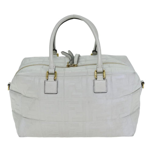 White Leather Fendi Handbag