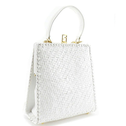 White Leather Fendi Handbag