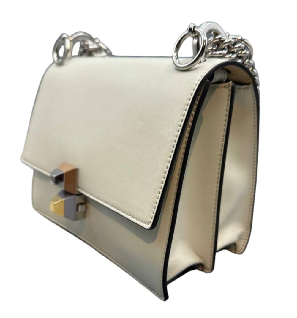 White Leather Fendi Kan I F