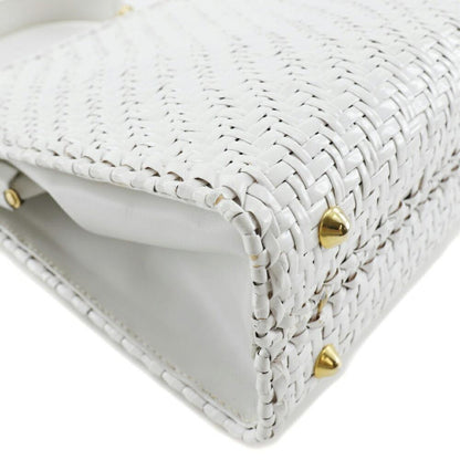 White Leather Fendi Handbag