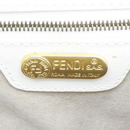 White Leather Fendi Handbag