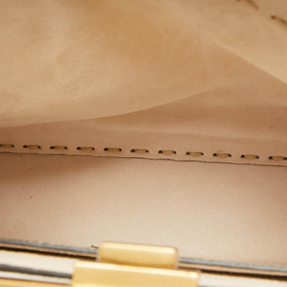 White Leather Fendi Peekaboo