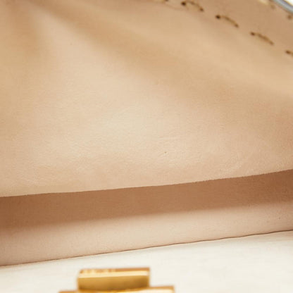White Leather Fendi Peekaboo