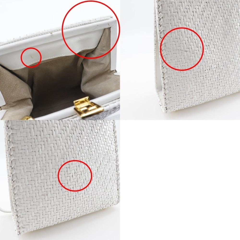 White Leather Fendi Handbag