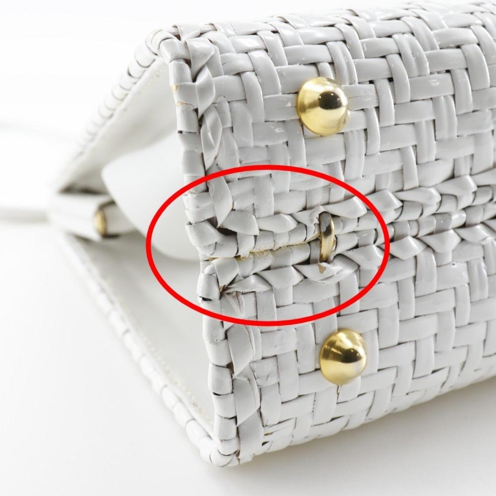White Leather Fendi Handbag