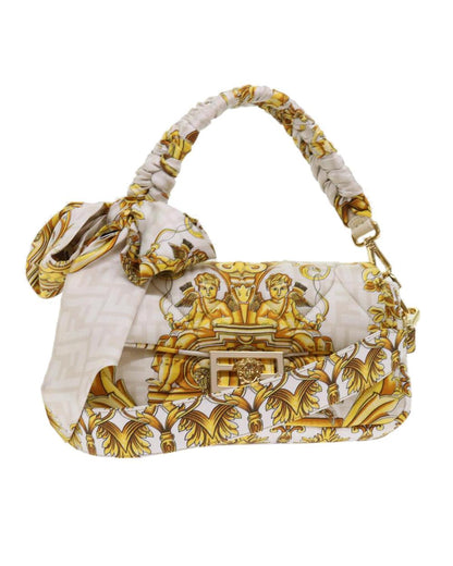 White Polyester Fendi Baguette