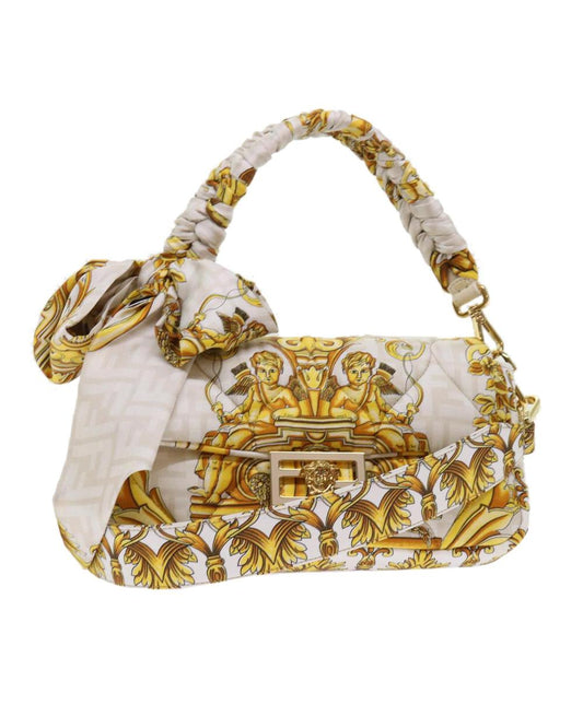 White Polyester Fendi Baguette