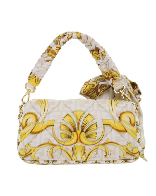 White Polyester Fendi Baguette