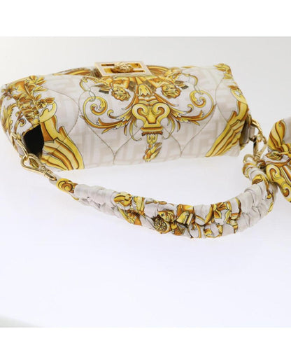 White Polyester Fendi Baguette