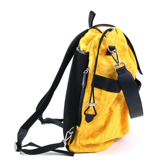 Yellow Canvas Fendi Backpack