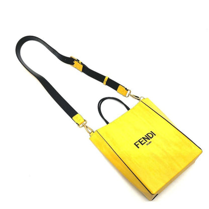 Yellow Leather Fendi Shoulder Bag