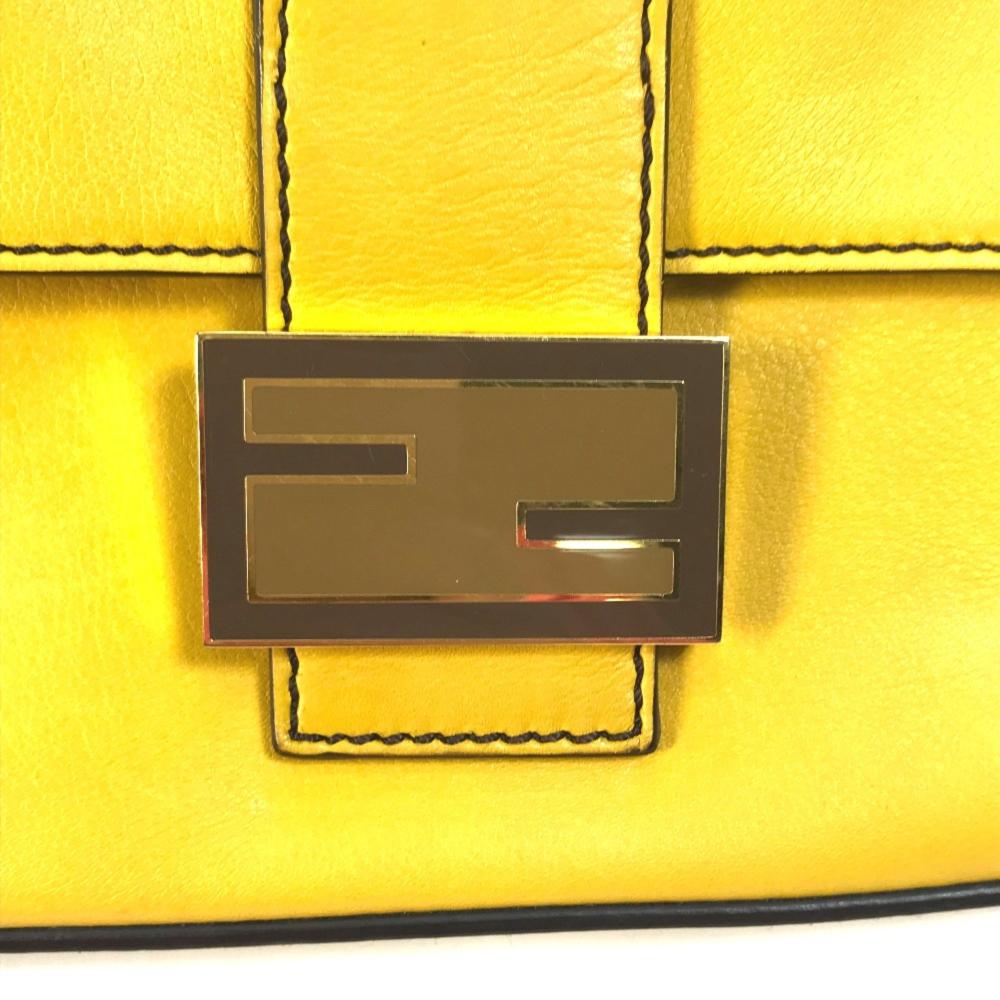 Yellow Leather Fendi Handbag