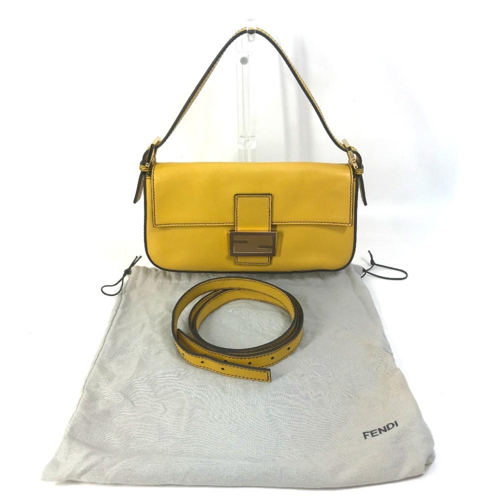 Yellow Leather Fendi Handbag