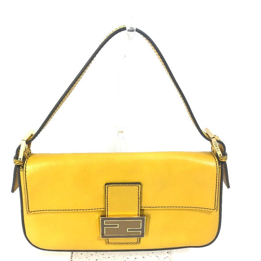 Yellow Leather Fendi Handbag