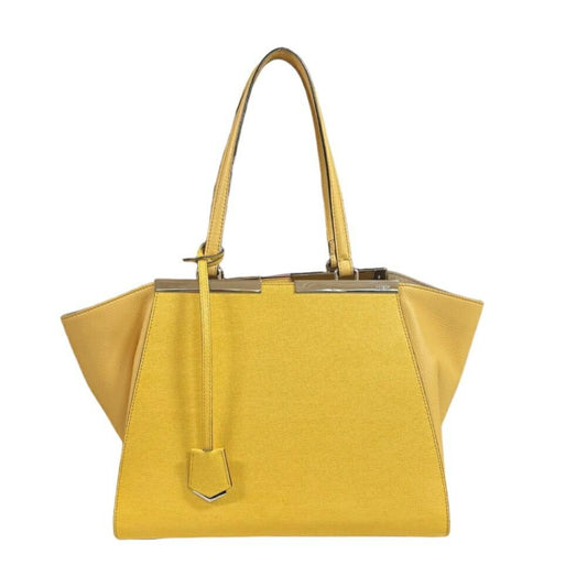 Yellow Leather Fendi Tote
