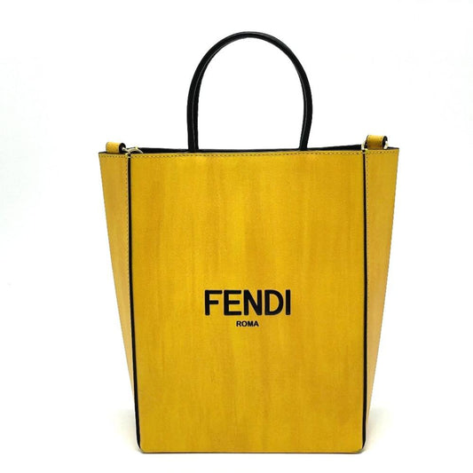 Yellow Leather Fendi Shoulder Bag