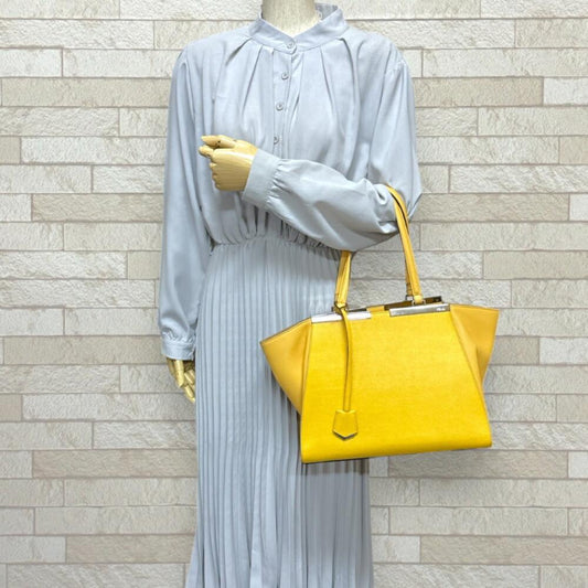 Yellow Leather Fendi Tote
