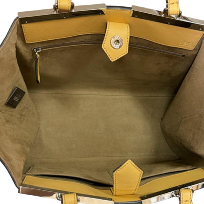 Yellow Leather Fendi Tote