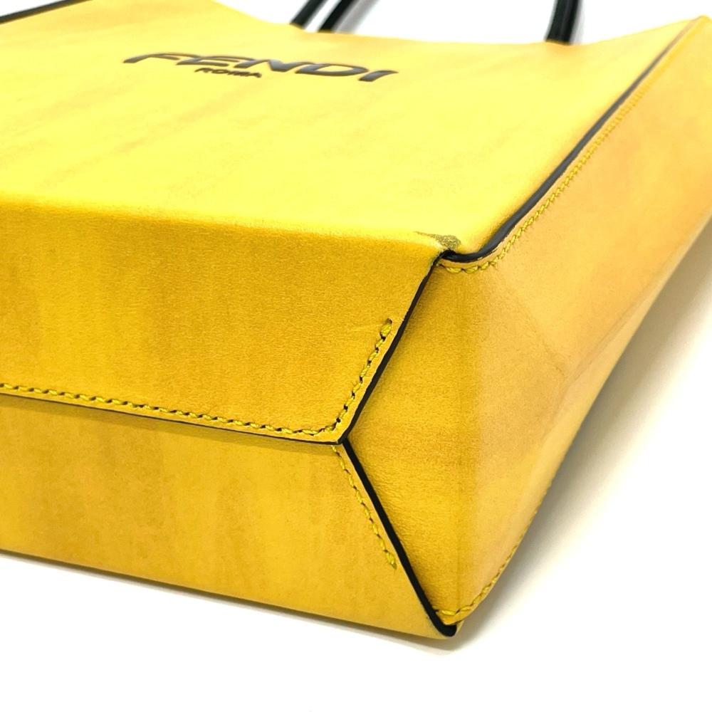 Yellow Leather Fendi Shoulder Bag