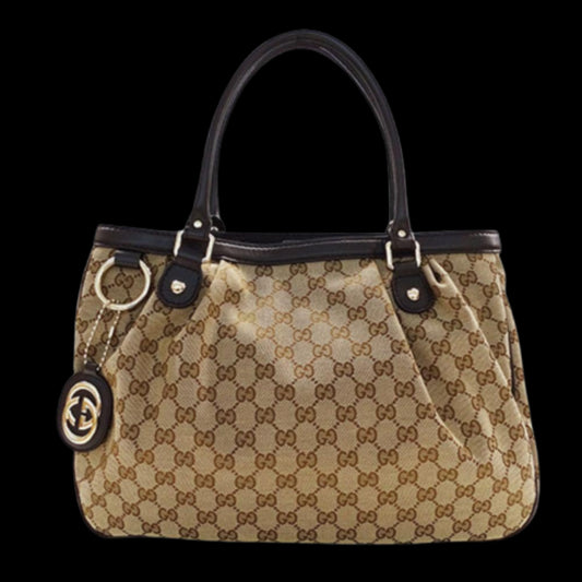 Beige Canvas Gucci Tote