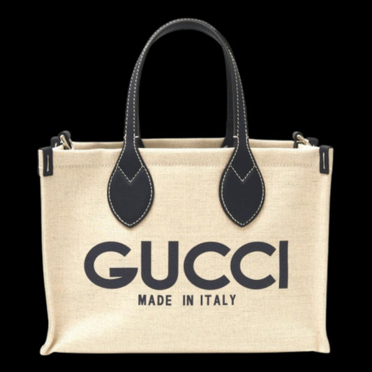 Beige Fabric Gucci Tote