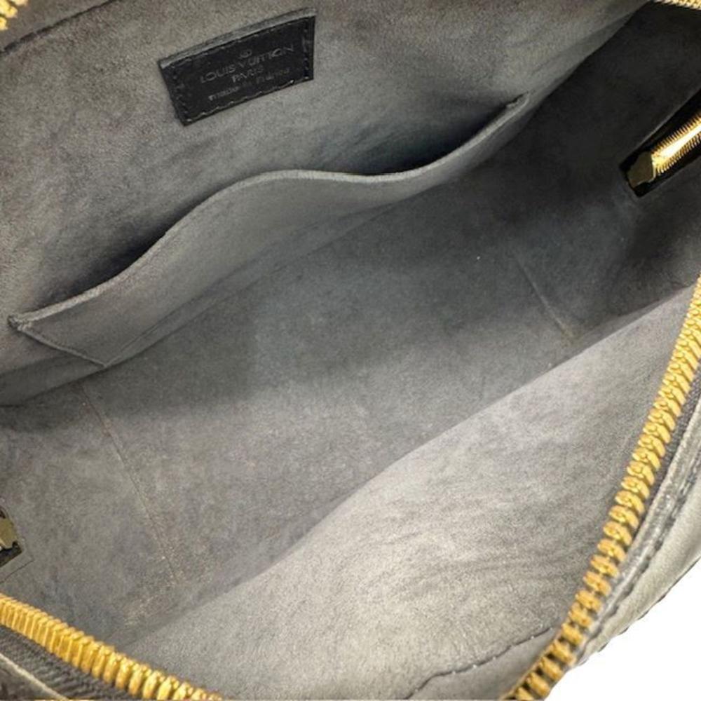 Black Leather Louis Vuitton Sablon