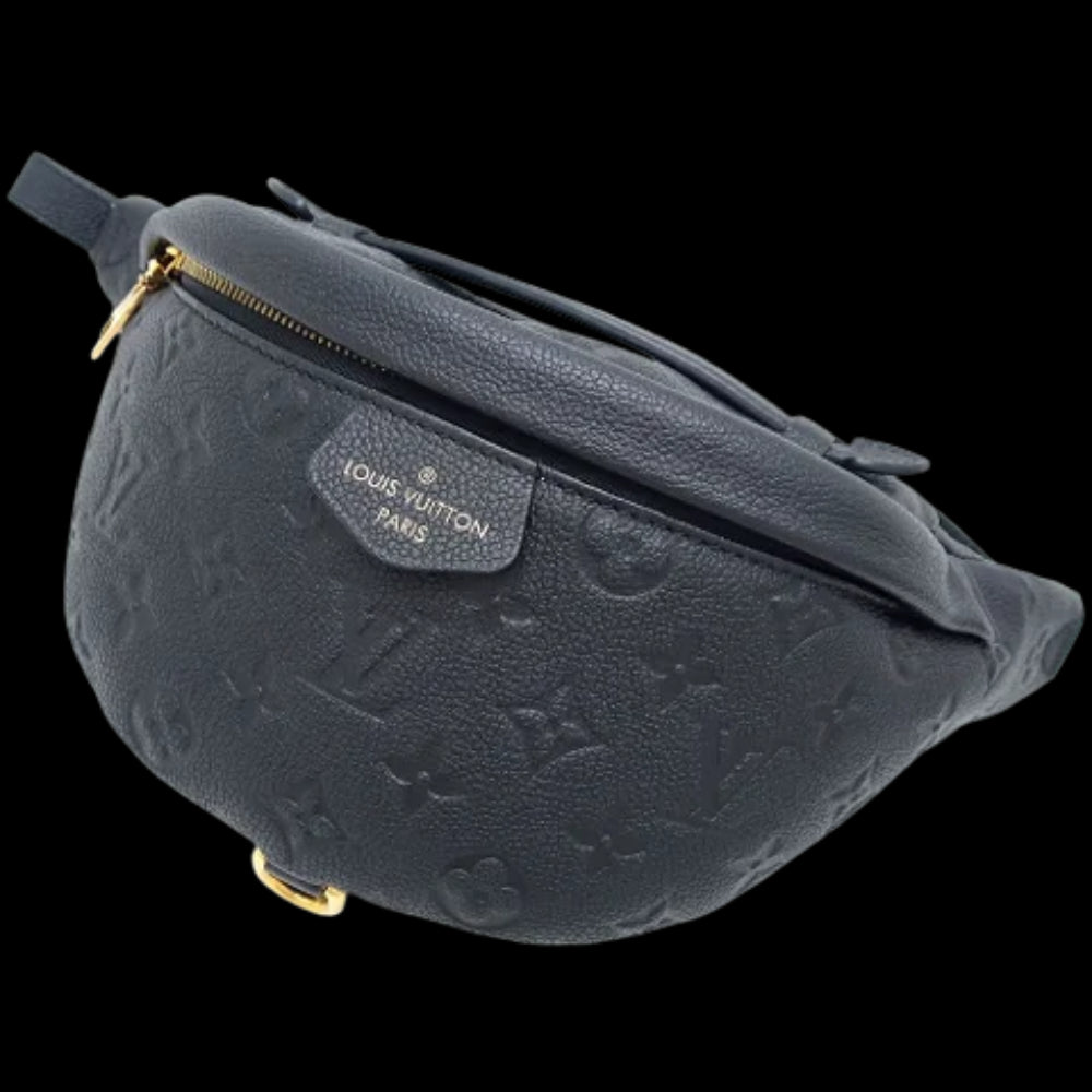 Black Leather Louis Vuitton Bumbag