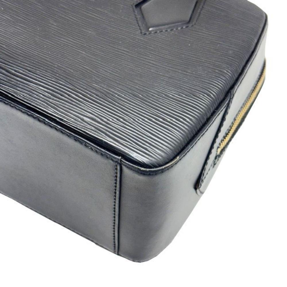 Black Leather Louis Vuitton Sablon