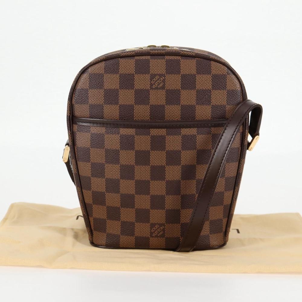 Brown Canvas Louis Vuitton Damier Ebene Ipanema