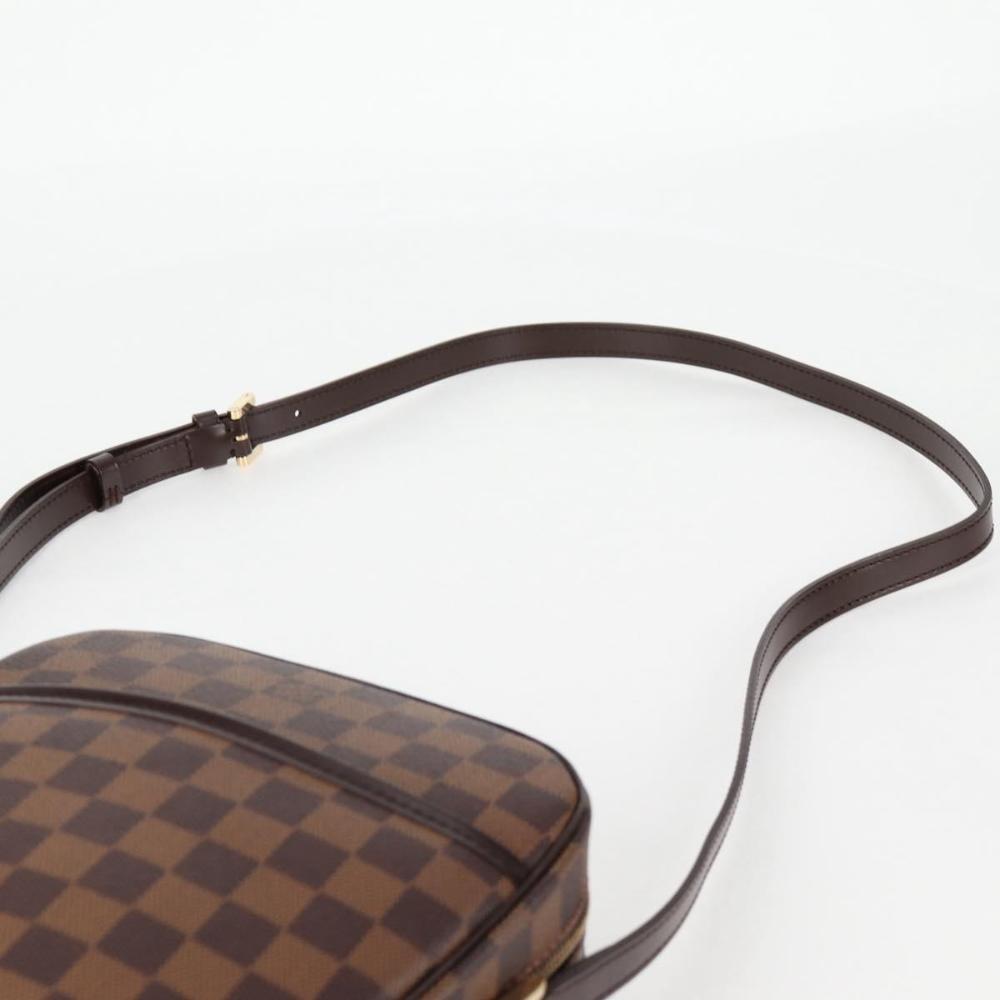 Brown Canvas Louis Vuitton Damier Ebene Ipanema