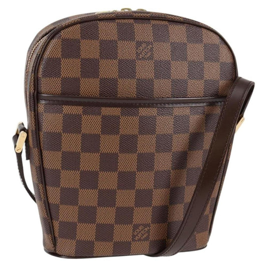 Brown Canvas Louis Vuitton Damier Ebene Ipanema