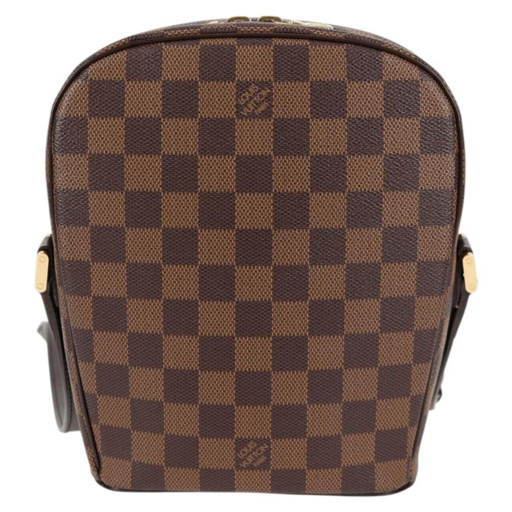 Brown Canvas Louis Vuitton Damier Ebene Ipanema