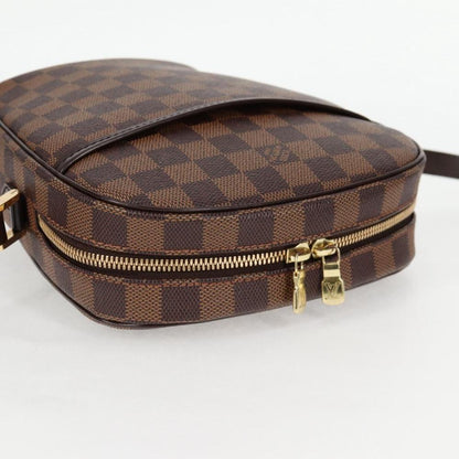 Brown Canvas Louis Vuitton Damier Ebene Ipanema