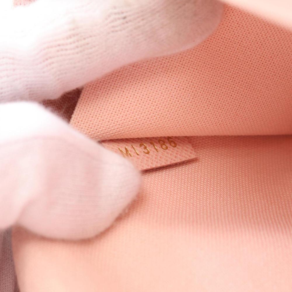 White Fabric Louis Vuitton Pochette Felicie