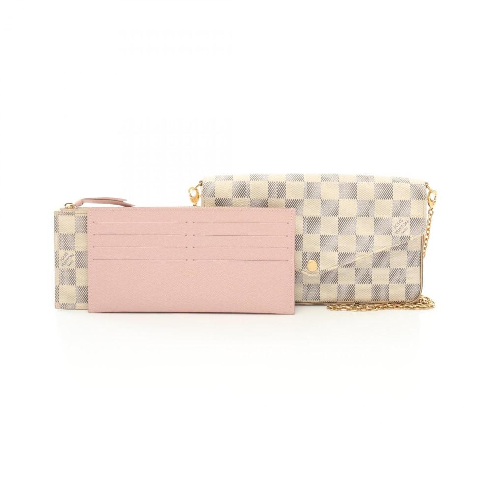 White Fabric Louis Vuitton Pochette Felicie